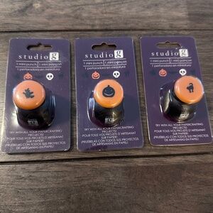 Lot 3 Studio g Holiday Mini Punch - Halloween - Witch, Cat, Pumpkin